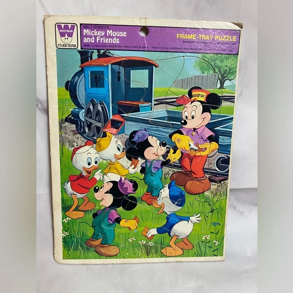 2 Vintage Puzzles, Dudley Do-Right, & Disney Mickey Mouse and Friends